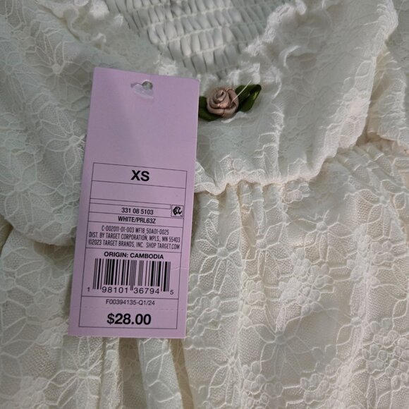 Wild Fable Ivory Lace mini dress xs - Picture 3 of 5